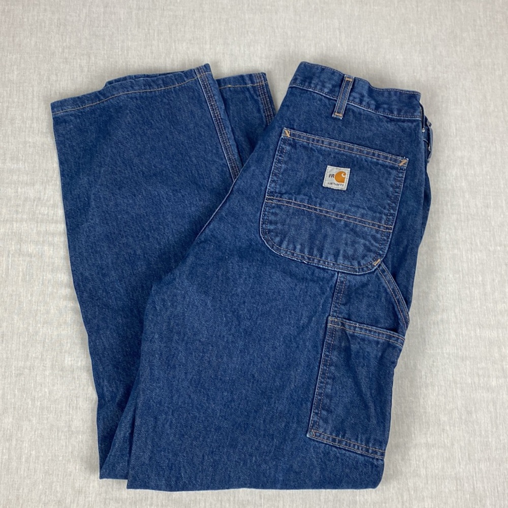 Carhartt Carpenter Denim Jeans 32x32 NFPA Flame Resistant
